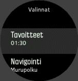 Keskeytä tallennus painamalla oikeaa yläpainiketta. Lopeta ja tallenna painamalla oikeata alapainiketta tai jatka painamalla oikeata yläpainiketta.