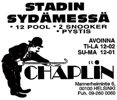 paras pelipaikka - 3 Snookerpöytää - 9 Poolpöytää - 1 Kaisapöytä Baari, darts ym.