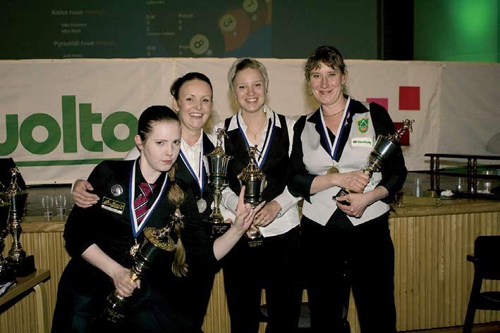 Pool 9-pallo naiset Vasemmalla naisten 9-pallon mestaruuden uusinut Marika Poikkijoki teikkaamassa Emmi Tietäväisen kanssa Marika Poikkijoki Biljardin SM finaalit Semifinaali 1 Marika Poikkijoki