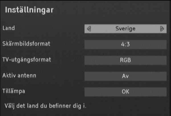 Kun vastaanotin kytketään päälle ensimmäisen kerran kuvaruutuun ilmestyy tervehdys ja opastava valikko, joka neuvoo sinua kaikissa asetuksissa.