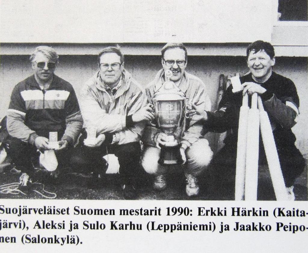 Kyykkä 3 Helsingin Suojärveläisten Seura 1990 1 Nurmes-Suojärviseura Helsinki 2 Kuopion Kyykkäseura 3 Kuusankosken Karjalaiset 1991 1 Kylmäkosken Karjalaiset Kouvola 2 Nurmes-Suojärviseura 3 Porvoon