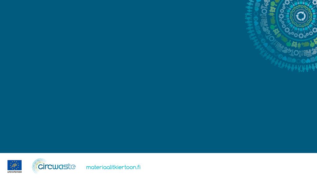 Lisätietoja: CIRCWASTE toteuttajat Tutkimuslaitokset ja yliopistot Suomen ympäristökeskus SYKE Luonnonvarakeskus Luke Lappeenrannan teknillinen yliopisto Karelia-ammattikorkeakoulu Turun