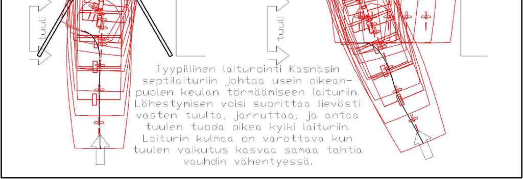 Ja kun laituria lähestytään idästä, niin idempänä oleva toinen pistolaituri on esteenä.