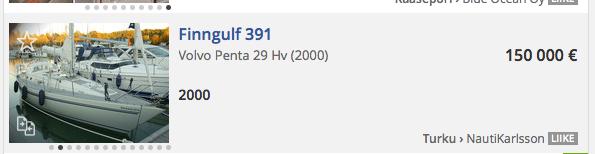 veneitä.