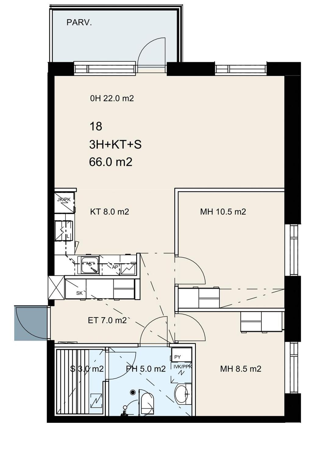 3h + kt + s 66m² 3.