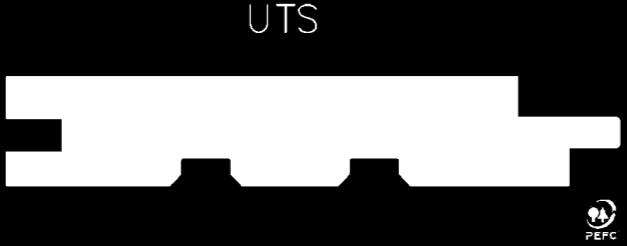Kapealla UTS-paneelilla voidaan luoda julkisivuun rimamaista vaikutelmaa.