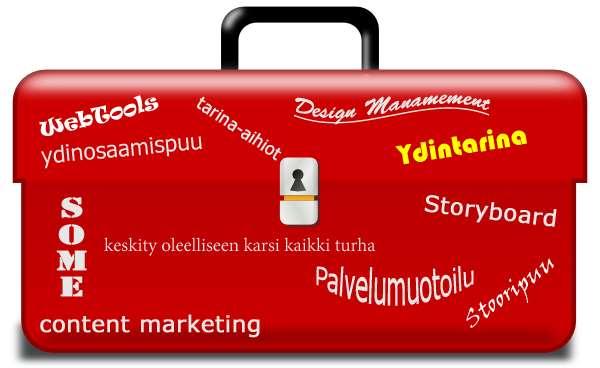 70 9.4 Villa Ruotsin työkalupakki Villa Ruotsin tarinatyökalupakki täyttyi tämän opinnäytetyön tuloksena.