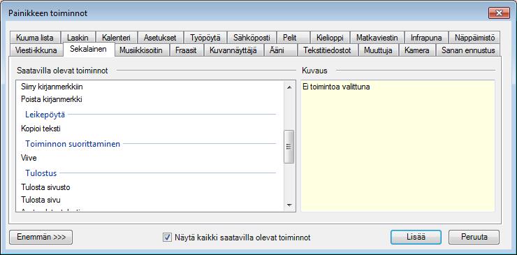 Kun haluat lisätä uuden Puhekupla-painikkeen, kopioi valmiiksi tehty Puhekupla-painike ja muuta siihen viesti.