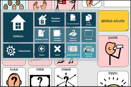 Ajotilassa voidaan tehdä yksittäisiin painikkeisiin muutoksia, mutta laajemmat muutokset tulee tehdä muokkaustilassa.