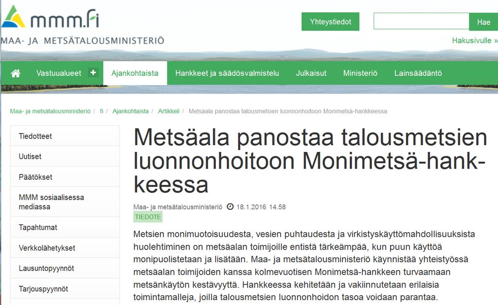 METSO-petolintuhanke, toteutus Hankkeen käynnistys - www.luomus.
