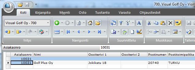 Samalla luodaan yritykseen B myyntitilaus, asiakkaana myyvä yritys A. 1.2 Käyttöönotto 1.2.1 Visma Business Valitse Visma Business ohjelmassa myyvä yritys.