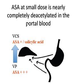 porttiverenkierrossa ASA Platelets TXA2 Endothelial PGI2 Aggregation
