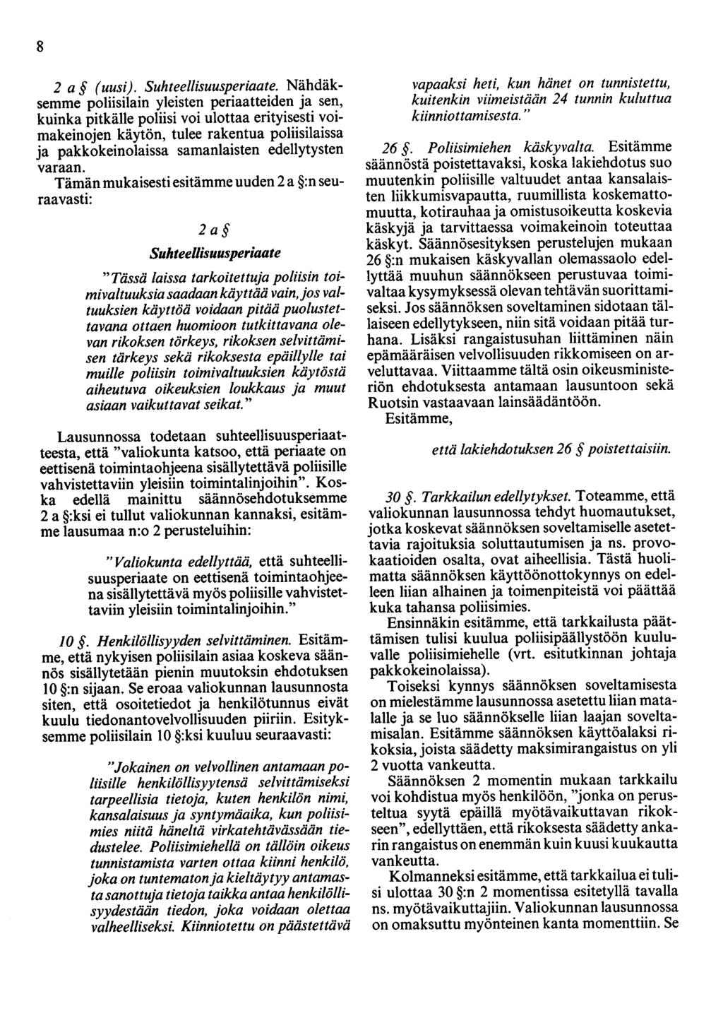 8 2 a (uusi). Suhteellisuusperiaate.