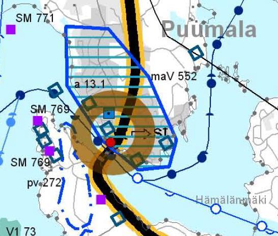 KESKUSTIEN JA VANHAN PUUMALANTIEN ASEMAKAAVAN MUUTOS 7 3.1.7 Maanomistus Suunnittelualueen maanomistaja on pääosin Suomen valtio. 3.2 Suunnittelutilanne Alueella on voimassa Etelä-Savon maakuntakaava, jonka ympäristöministeriö on hyväksynyt 4.