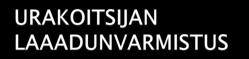 Luovutusvaihe itselle luovutus luovutuksen esitarkastus virheiden ja puutteiden korjauksen suunnittelu ja käynnistys systemaattiset virheet /