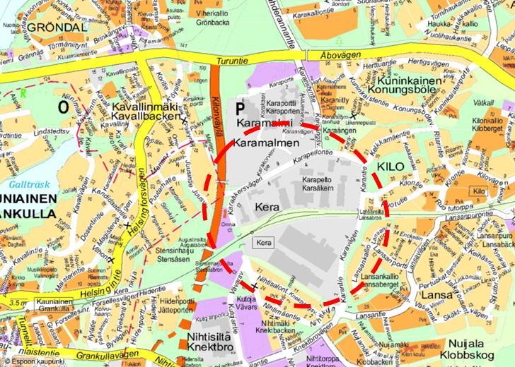 Tulevaisuuden Keran suunnitellaan tukeutuvan tehokkaasti joukkoliikenteeseen. Kerrostalovaltaiseksi muuttuvalle alueelle sijoittuu jatkossakin runsaasti työpaikkoja.
