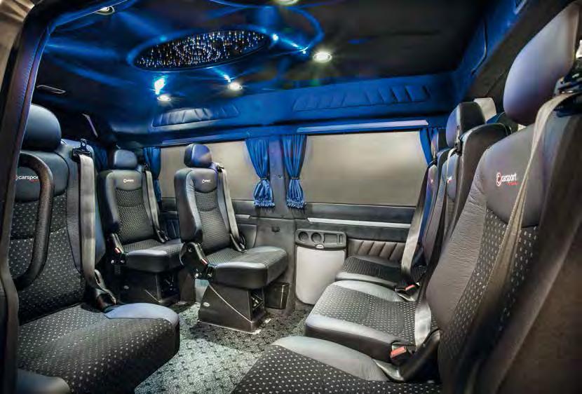 matkustajien tyytyväisyyden. Volkswagen Transporter GLE V.I.P.