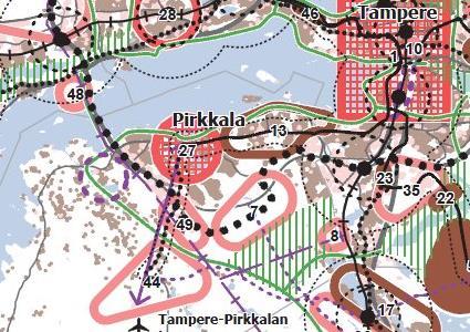 Rakennusoikeutta tontilla on 8400 ja sallittu kerroskorkeus Suupantien varressa kuusi kerrosta ja nykyisen kunnantalon rakennustenkohdalla sekä