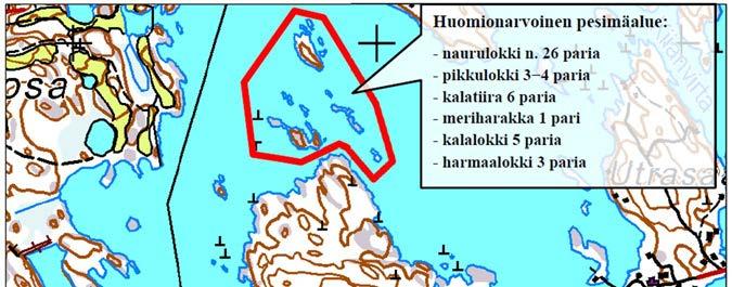 Liite 2. Lepakko- ja pesimälinnustoselvitys 6 Kuva 7. Huomionarvoinen vesi- ja rantalintujen pesimäalue Riutan pohjoispuolella.
