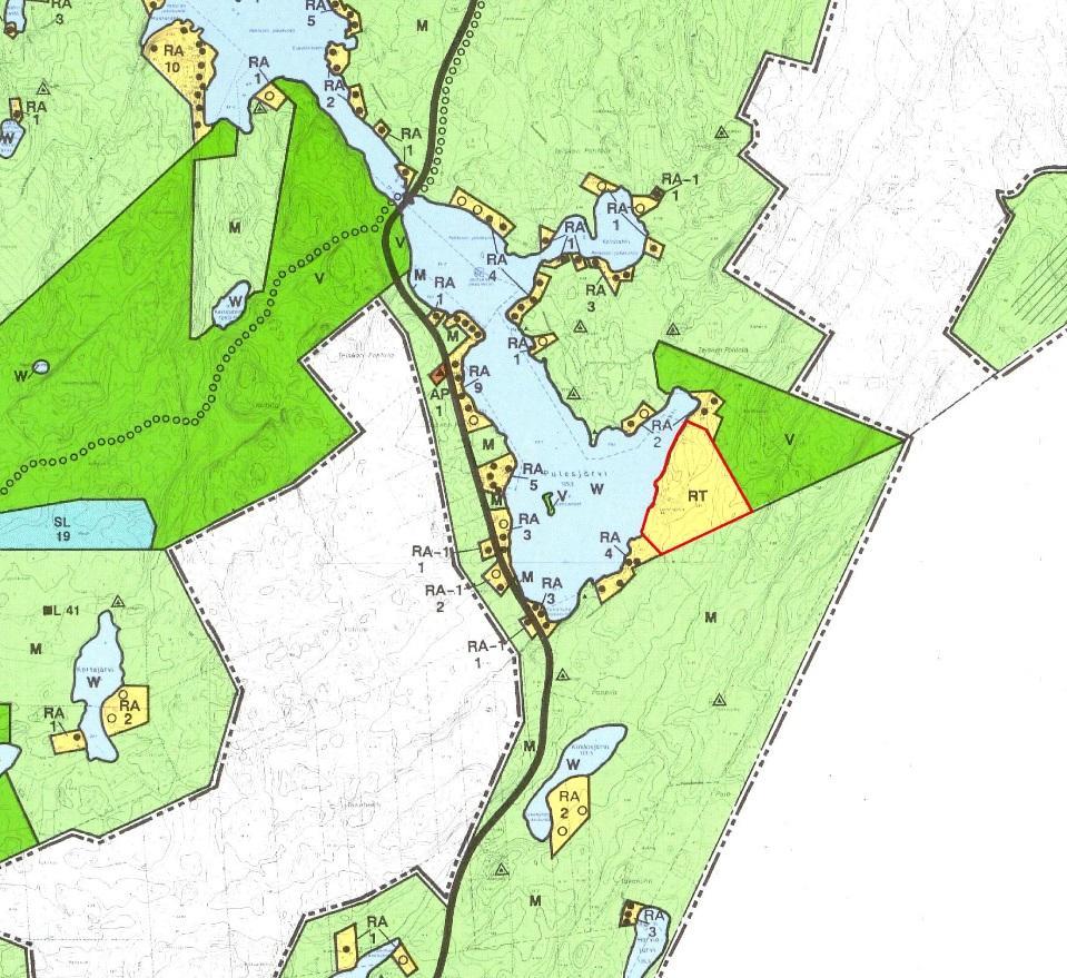 6 1.2.2 Yleiskaava Alueella on voimassa ympäristöministeriön 28.2.1994 vahvistama Aitolahti-Teisko rantayleiskaava, jonka mukaan suunniteltava alue on merkitty telttailu- ja leirintäalueeksi (RT).