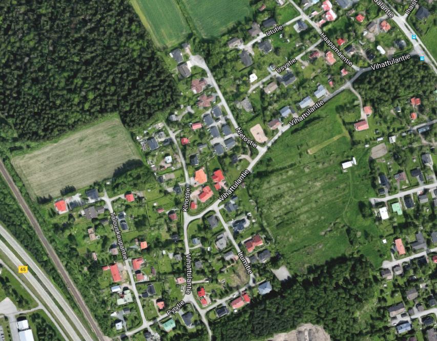 45 6 VIHATTULAN ASUTUSALUEEN NYKYTILA Vihattulan asutusalue sijaitsee Ylöjärven kaupungin eteläosassa aivan Tampereen rajalla.