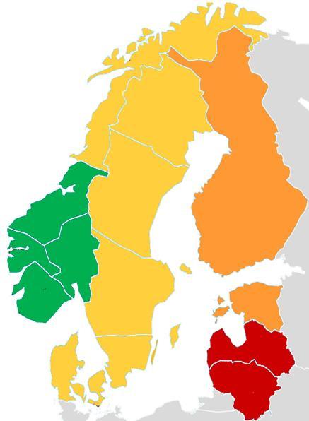 Ruotsin ja Suomen rajasiirtokapasiteettia tarvitaan lisää 2011 SYS 47,1 22% Huom.