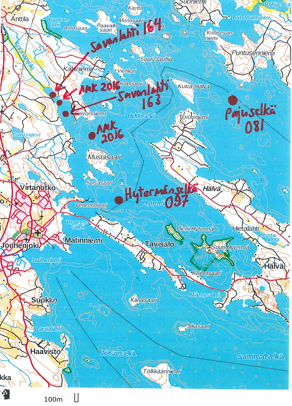 ten) järvivesien suuruusluokkaa. Pohjanläheisen veden happitilanne (7,9 mg/l, 73 %) oli hyvä. Raudan ja mangaanin pitoisuudet olivat hyvin pieniä sekä päällys- että alusvedessä (taulukko 1).