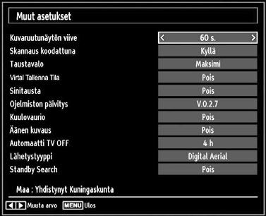 Lähdeasetusten konfigurointi Voit mahdollistaa tai lamauttaa valitut lähteen optiot. TV ei vaihta lamautetulle lähdeoptiolle, kun LÄHDE-painike on alaspainettuna.