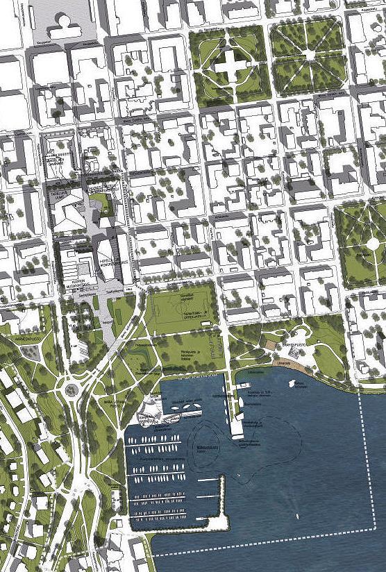 Ehdotus nimimerkki COR selostus SELOSTUS Uusi keskus muodostaa sisäänsä aktiivisen aukiotilan, johon ympäröivät tilat liittyvät sekä visuaalisesti että