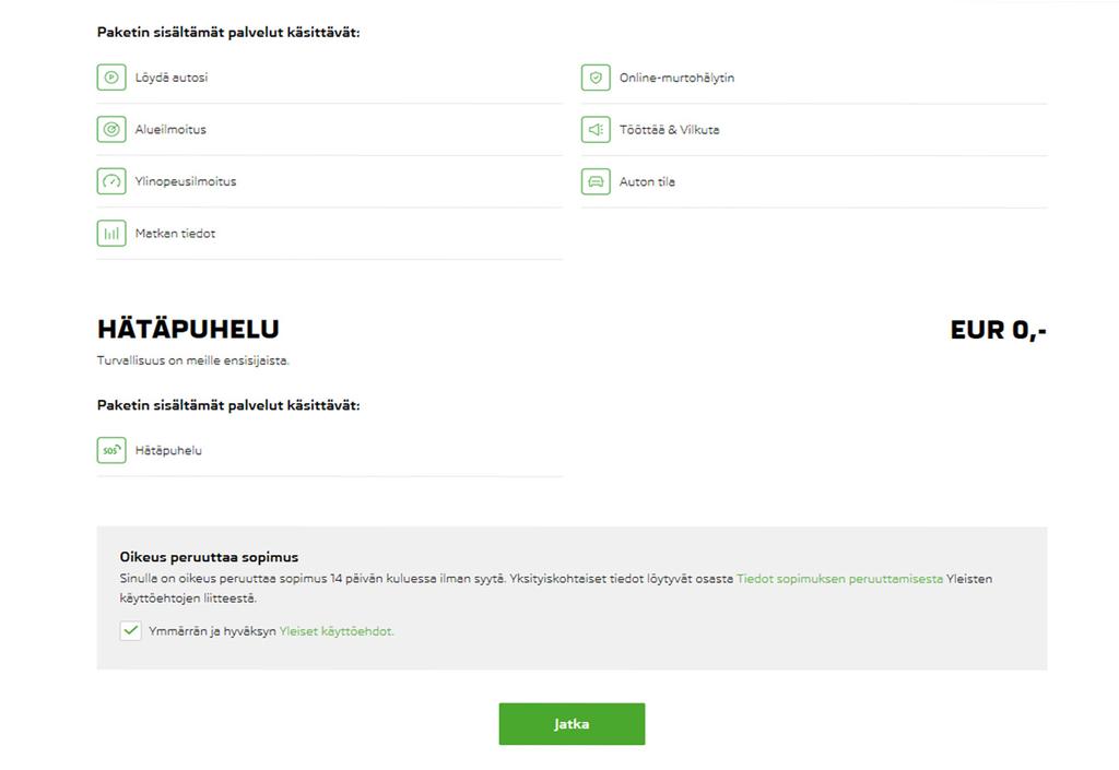 Connect Portal prosessi Askel askeleelta VIN-numeron syöttämisen jälkeen näytetään tilatun ŠKODA Connect