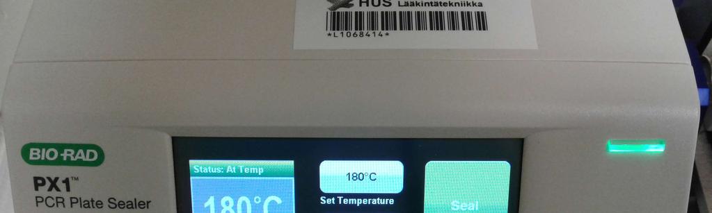 Liite 1 4 (11) Plate Sealer oikeassa lämpötilassa.