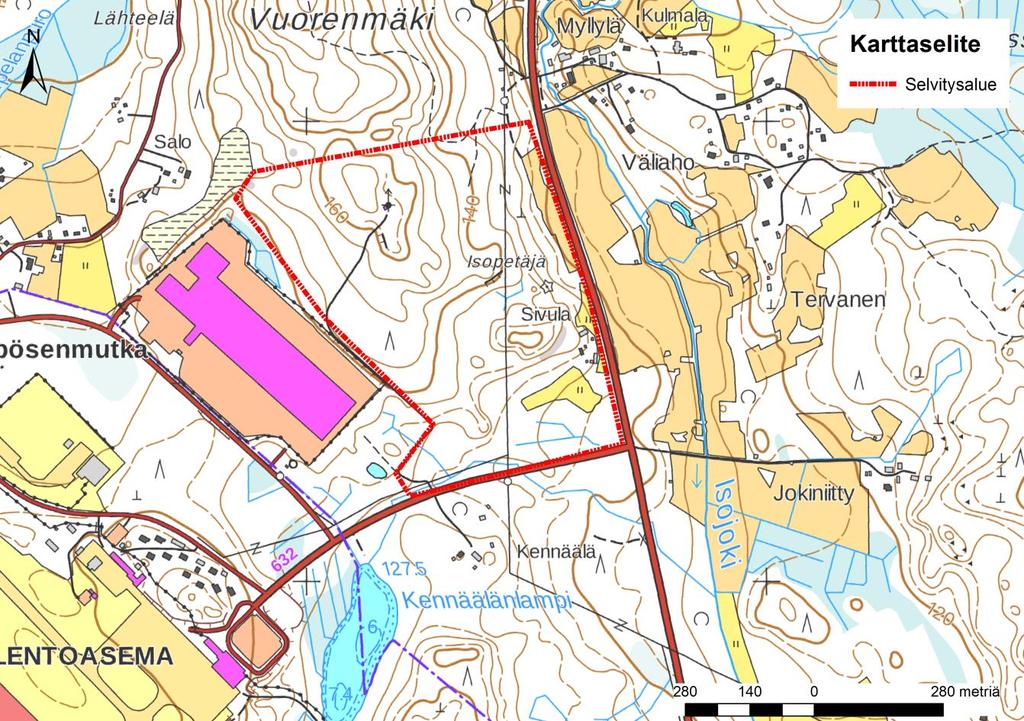 FCG SUUNNITTELU JA TEKNIIKKA OY 18.11.2016 Luonto- ja maisemaselvit ys 2 (17) Kuva 1. Selvitysalue. 3 Ympäristön yleiskuvaus 3.