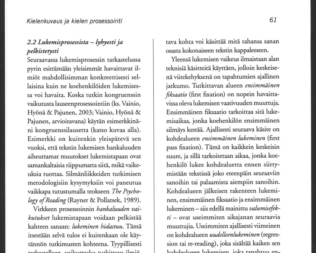 61 Kielenkuvaus ja kielen prosessointi 2.