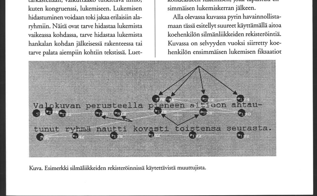 koehenkilöiden lukemisessa voi havaita. Koska tutkin kongruenssin vaikutusta lauseenprosessointiin (ks.