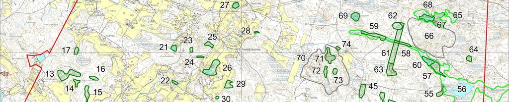 liitooravaesiintymä 2016 saattaa soveltua viitasammakolle, lepakoille ja korennoille, pelloilla linnustoarvoa ei liito-oravia 201 ja 2016