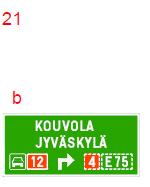Maantietä 140 etelästä tullessa Helsinki on opastettu maantien 296 kautta. Viitoituskohteet tarkentuvat rakennussuunnitelmassa. 4.