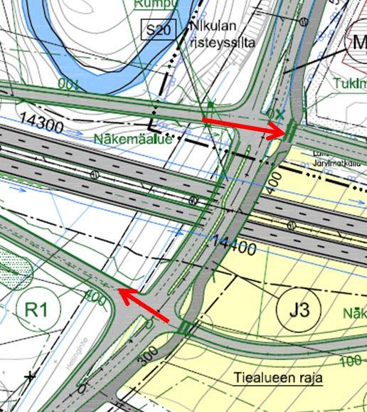 Etelään kulkusuunnan linja-autopysäkin siirtäminen etelämmäksi ei ole mahdollista seuraavan tonttiliittymän ja sen jälkeisen ramppiliittymän kääntymiskaistan takia. Sivu 5 3.