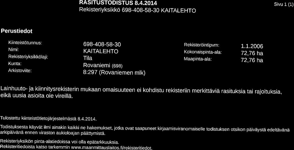 KY$ RASITUSTODISTUS 8.4.