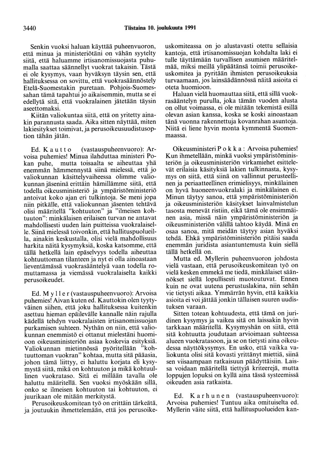 3440 Tiistaina 10.