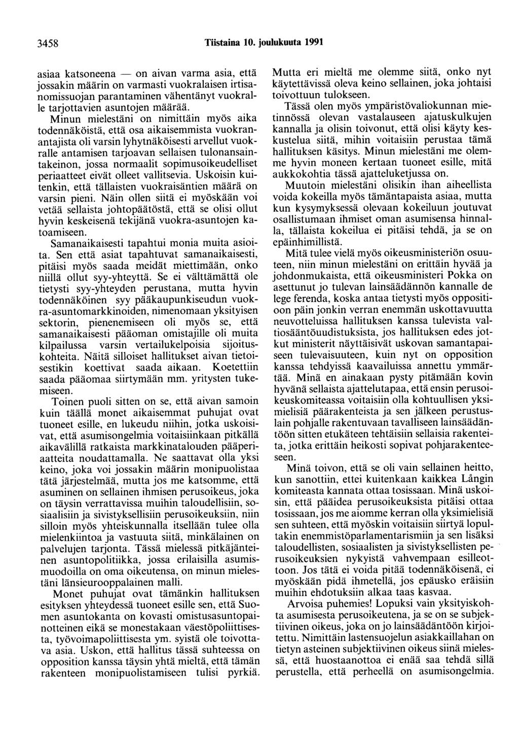 3458 Tiistaina 10.