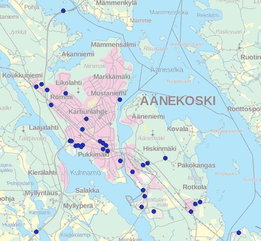 Kaupunginhallitus 19.12.2016 liite nro 2 (17/32) 2.10 Ympäristön häiriötekijät Pääteiden liikenne sekä teollisuus ovat suurimmat melun aiheuttajat.