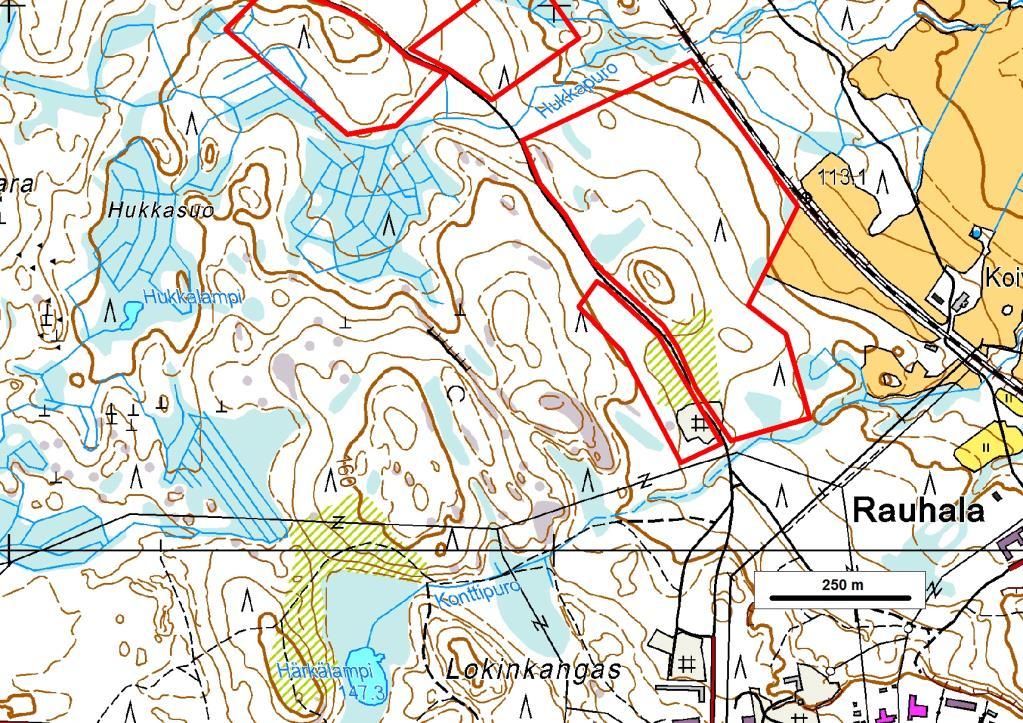 Sivu 4/7 3. Selvitysalue ja menetelmät Viitasammakoiden lisääntymispaikkoja selvitettiin maastossa toukokuussa 2014.