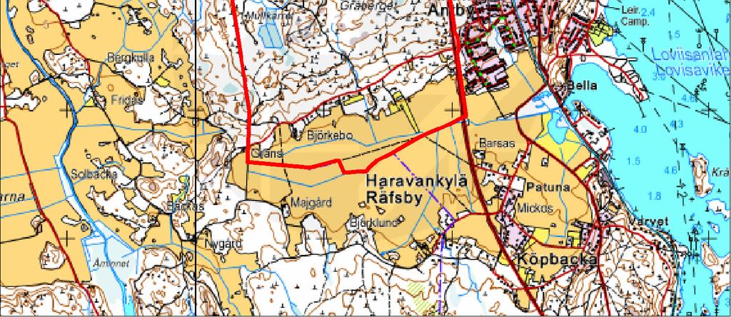 osayleiskaavaan. Suunnittelukohteena oleva alue sijaitsee Harmaakallion metsäalueella, n. 2 km kaupungin keskustasta lounaaseen.