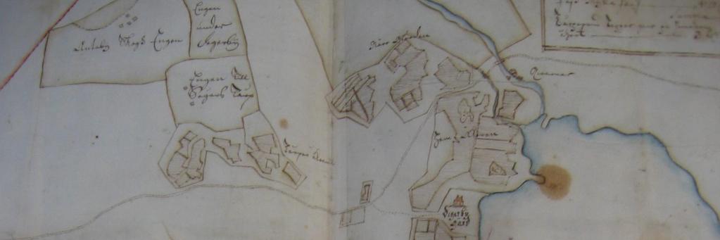 7 Kuva 3. Yksityiskohta Samuel Brotheruksen Pernajan kartasta vuodelta 1690.