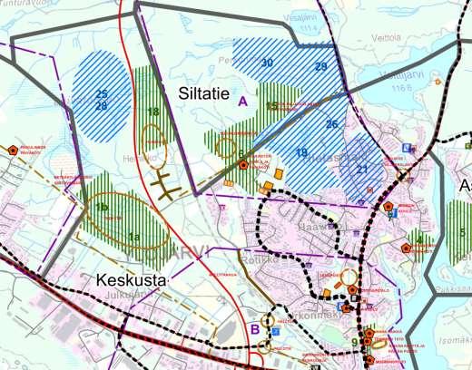 Asuntotuotannon osalta keskustaan sijoittuvat suurehkot kerrostaloalueet ja ns. tiiviit, matalammat asuinalueet. Perinteiset pientaloalueet sijoittuvat muualle Ylöjärvellä.