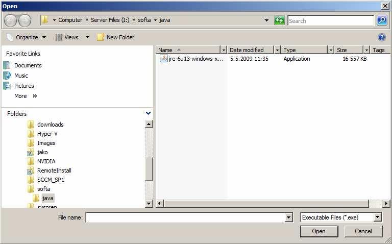 55 Kuva 43. Open-ikkunasta valitaan suoritettava tiedosto. General -sivun Run -pudotusvalikosta valitaan Normal, jolloin asennusohjelma näytetään käyttäjälle.