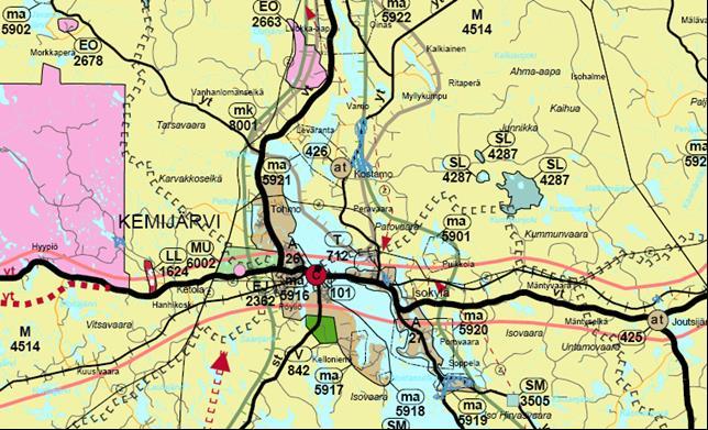 5/16 Maakuntakaavassa suunnittelualue on osoitettu taajamatoimintojen alueeksi (A26).