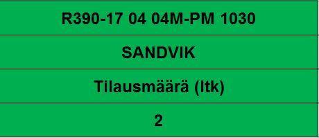32 joka ei yleensä työkalutilauksia hoida.