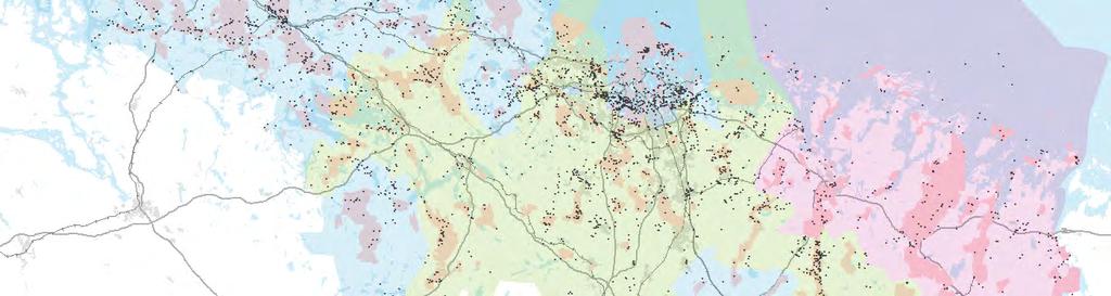 vaihemaakuntakaavassa Kulturmiljöer av intresse på landskapsnivå i etapplandskapsplan 4 för Nyland Alueet jotka inventoitu vuosina 2010-2016 Områdena som inventerats åren 2010-2016 Historiallisen