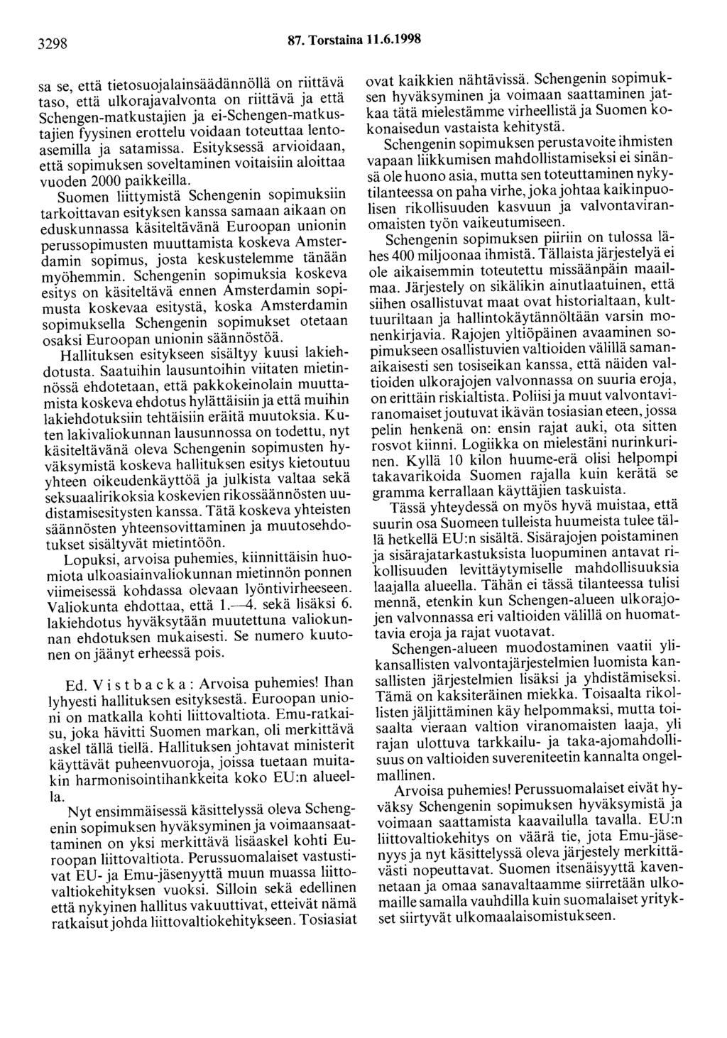 3298 87. Torstaina 11.6.